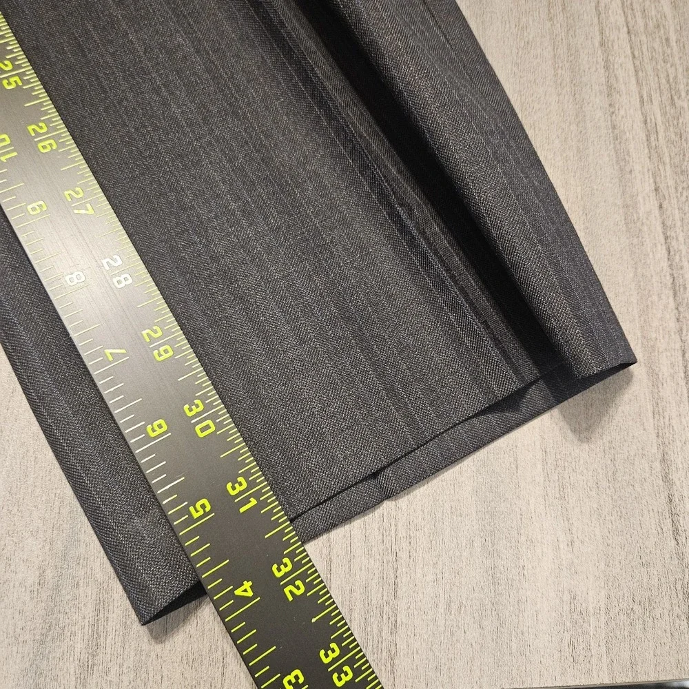 Brooks Brothers Lanificio Fitzgerald Suit 40L Gray Stripe 34x31 Italian Wool‎